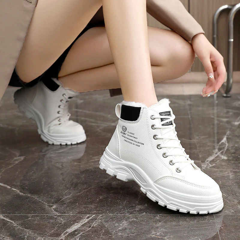Damen Winterliche High-Top Stiefel mit warmem Fleece-Futter und rutschfester Sohle Heidi Mode - Image 3