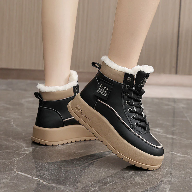 Damen Winterliche High-Top Stiefel mit warmem Innenfutter und rutschfester Sohle Heidi Mode - Image 3