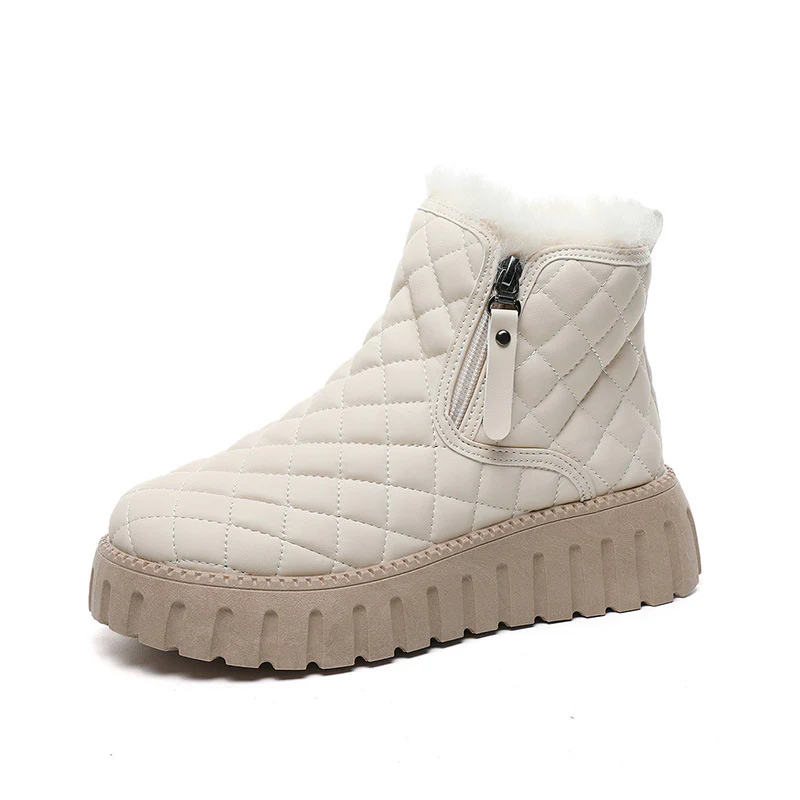 Damen Winterliche High-Top Stiefel mit weichem Innenfutter und modischem Reißverschluss Heidi Mode - Image 5