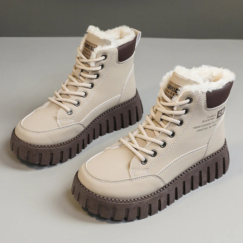 Damen Winterliche Schnürboots mit flauschigem Innenfutter und stabiler Profilsohle Heidi Mode - Image 2