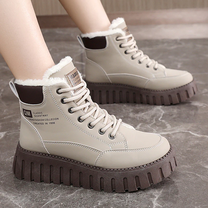 Damen Winterliche Schnürboots mit flauschigem Innenfutter und stabiler Profilsohle Heidi Mode - Image 4