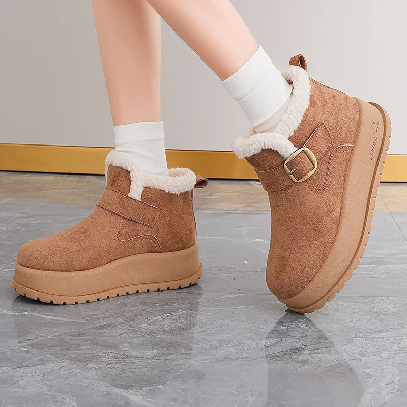 Damen Winterstiefel mit hochwertigem Fleece-Innenfutter und modischer Schnalle Heidi Mode - Image 3