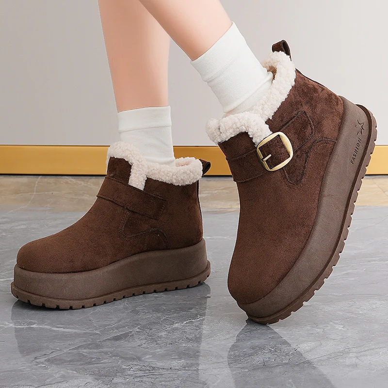 Damen Winterstiefel mit hochwertigem Fleece-Innenfutter und modischer Schnalle Heidi Mode - Image 4
