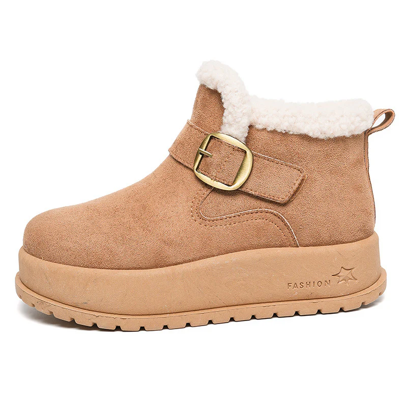 Damen Winterstiefel mit hochwertigem Fleece-Innenfutter und modischer Schnalle Heidi Mode - Image 5