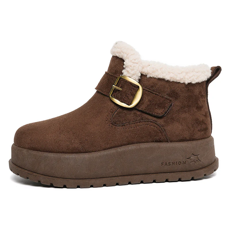 Damen Winterstiefel mit hochwertigem Fleece-Innenfutter und modischer Schnalle Heidi Mode - Image 6