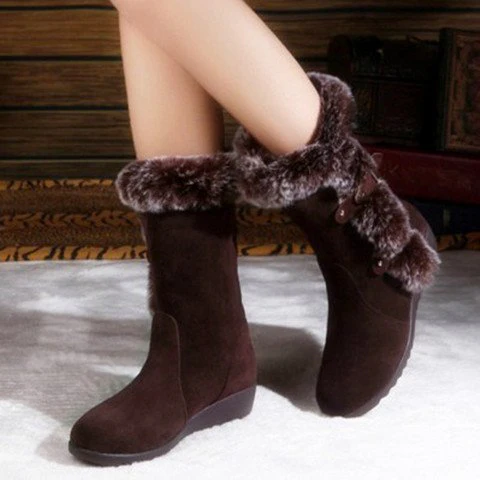 Damen Winterstiefel mit hochwertigem Kunstfellkragen und rutschfester Sohle Heidi Mode - Image 2