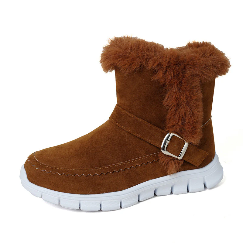 Damen Winterstiefel mit kuscheligem Kunstfell und modischem Riemen Heidi Mode - Image 3