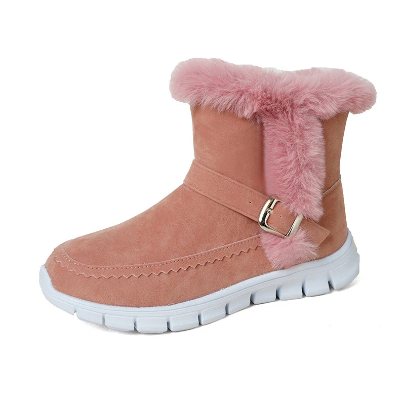 Damen Winterstiefel mit kuscheligem Kunstfell und modischem Riemen Heidi Mode - Image 5