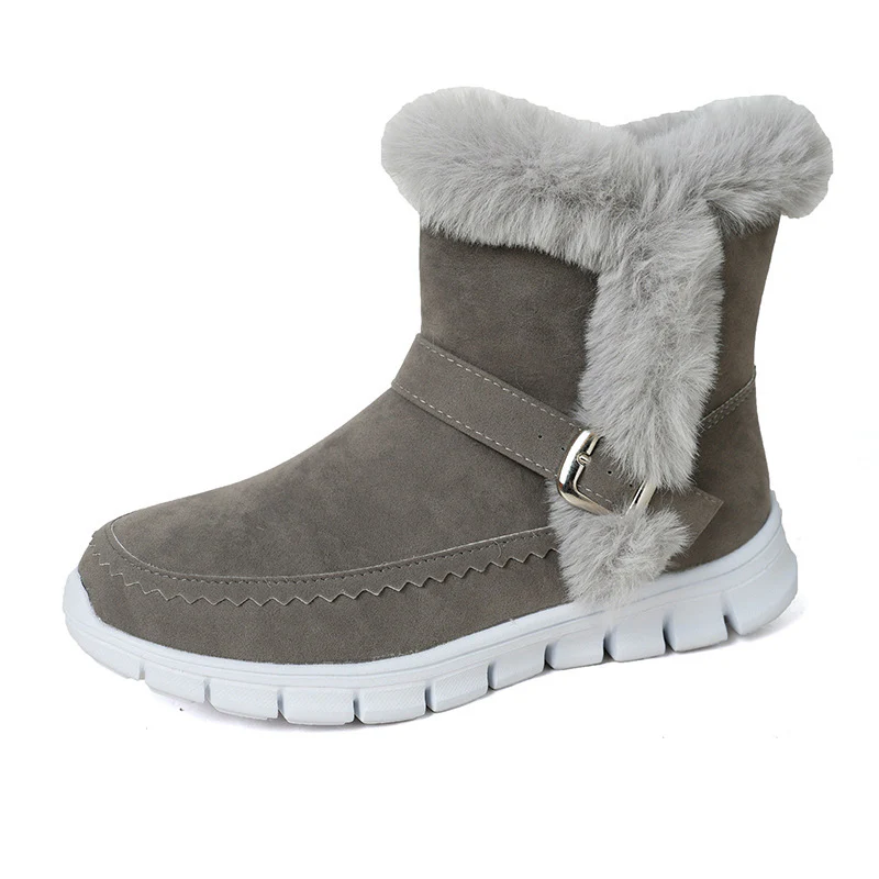 Damen Winterstiefel mit kuscheligem Kunstfell und modischem Riemen Heidi Mode - Image 9