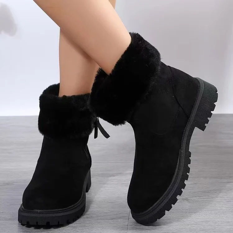 Damen Winterstiefel mit kuscheligem Kunstfellkragen und rutschfester Profilsohle Heidi Mode - Image 2