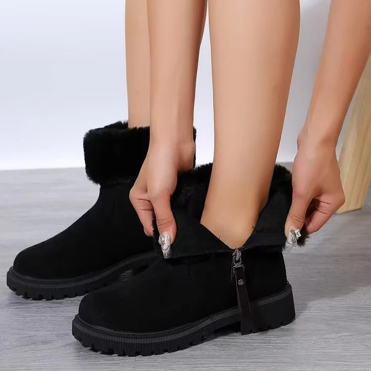 Damen Winterstiefel mit kuscheligem Kunstfellkragen und rutschfester Profilsohle Heidi Mode - Image 4