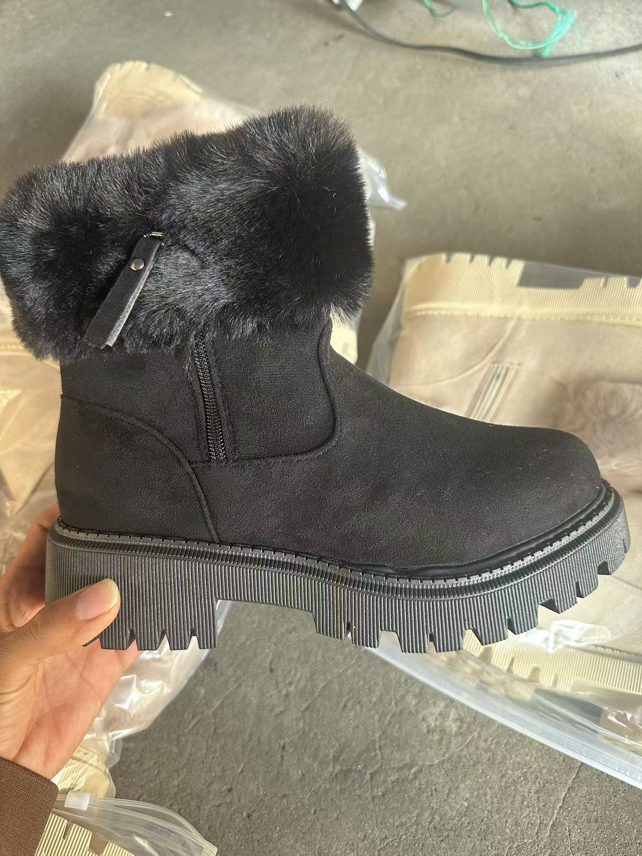Damen Winterstiefel mit kuscheligem Kunstfellkragen und rutschfester Profilsohle Heidi Mode - Image 6