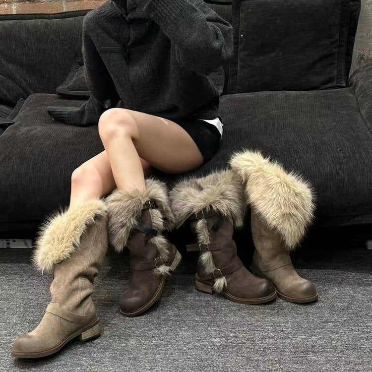 Damen Winterstiefel mit luxuriösem Kunstfellkragen und strapazierfähiger Sohle Heidi Mode - Image 4