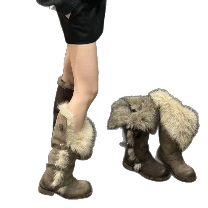 Damen Winterstiefel mit luxuriösem Kunstfellkragen und strapazierfähiger Sohle Heidi Mode - Image 5