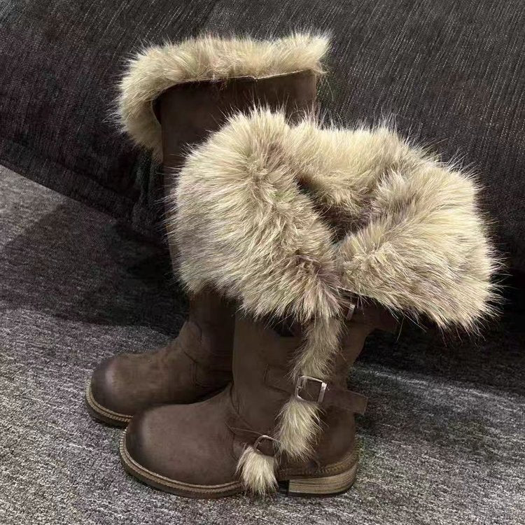 Damen Winterstiefel mit luxuriösem Kunstfellkragen und strapazierfähiger Sohle Heidi Mode - Image 7