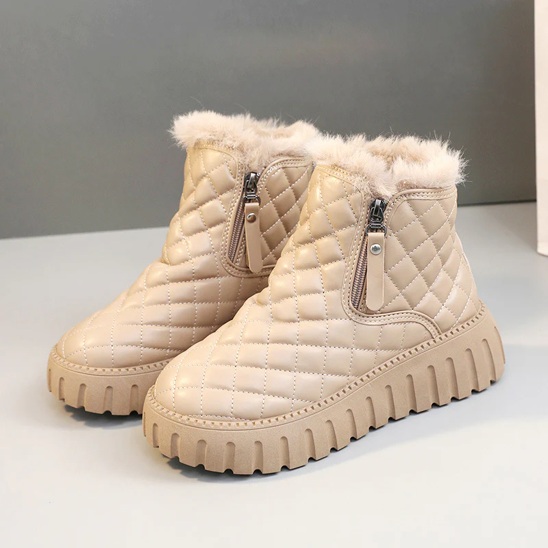 Damen Winterstiefel mit modischem Zipper-Design und kuscheligem Innenfutter Heidi Mode - Image 6