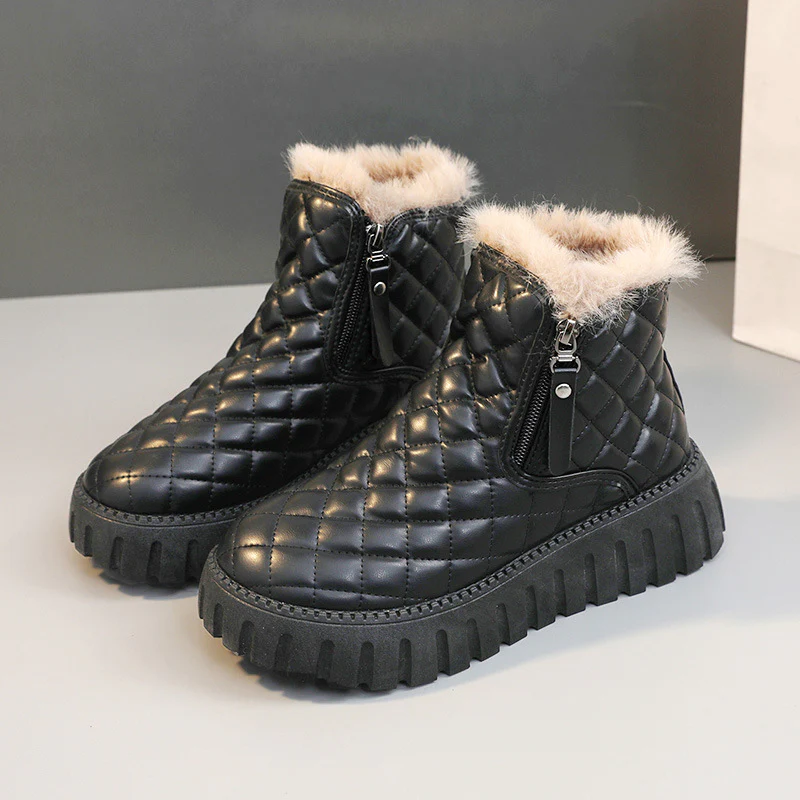 Damen Winterstiefel mit modischem Zipper-Design und kuscheligem Innenfutter Heidi Mode - Image 8