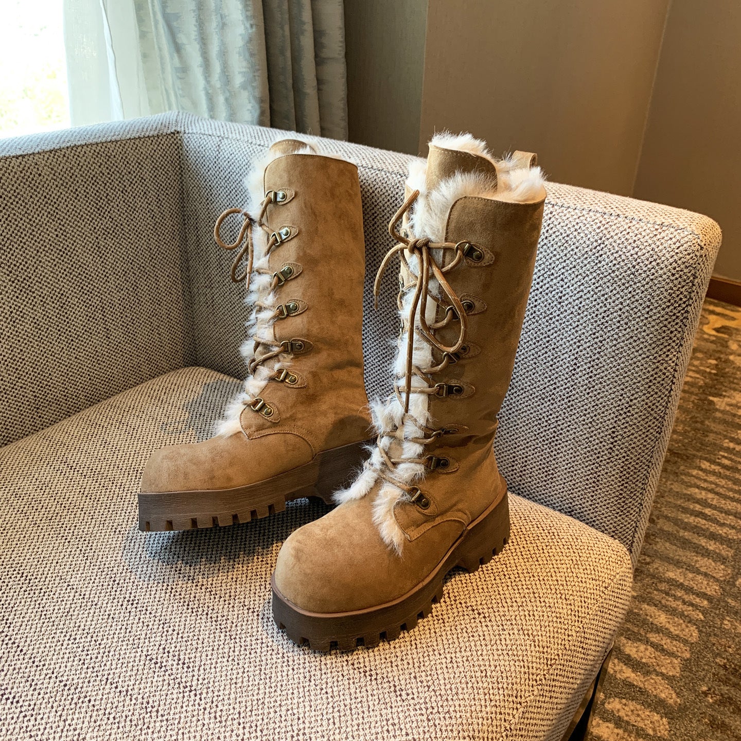 Damen Winterstiefel mit warmem Fellkragen und rutschfester Sohle Heidi Mode - Image 3