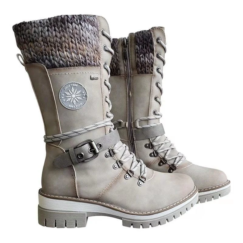 Damen Winterstiefel mit warmem Futter und trendigem Schnürdesign Heidi Mode - Image 9