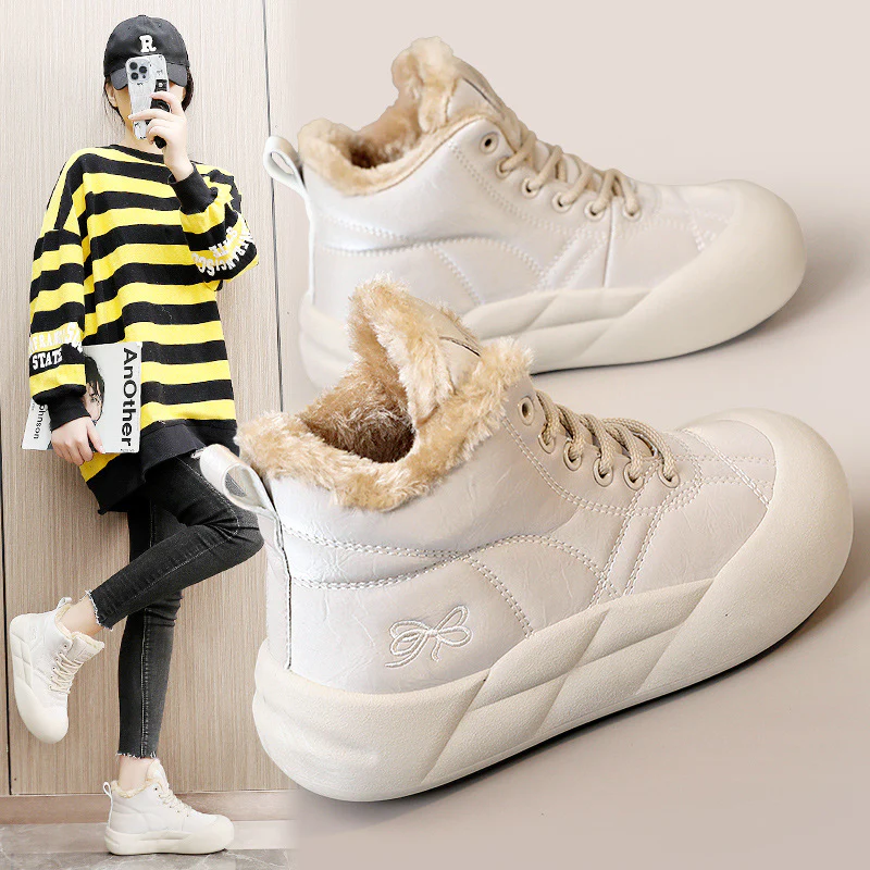 Damen Winterstiefel mit warmem Kunstfell und rutschfester Sohle Heidi Mode