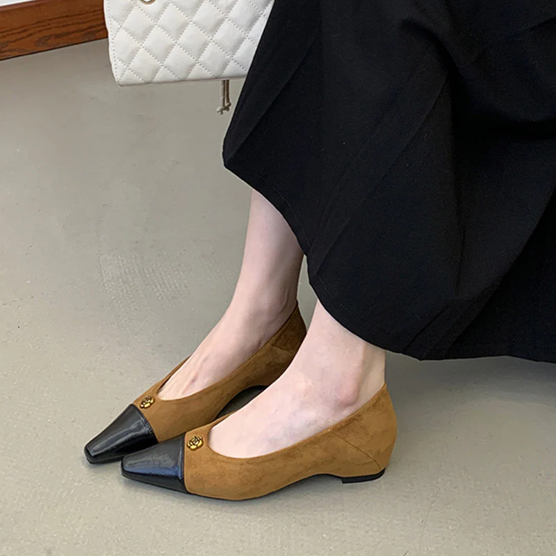 Damen zeitlose Ballerinas mit elegantem Leder-Spitzendesign und komfortablem Fußbett Heidi Mode - Image 6