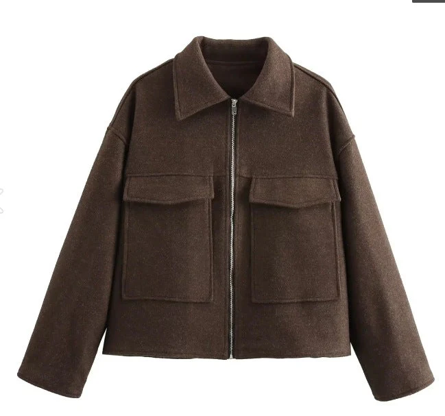 Damen Zeitlose Fleecejacke mit Aufgesetzten Taschen und Modernem Schnitt Heidi-Mode - Image 5