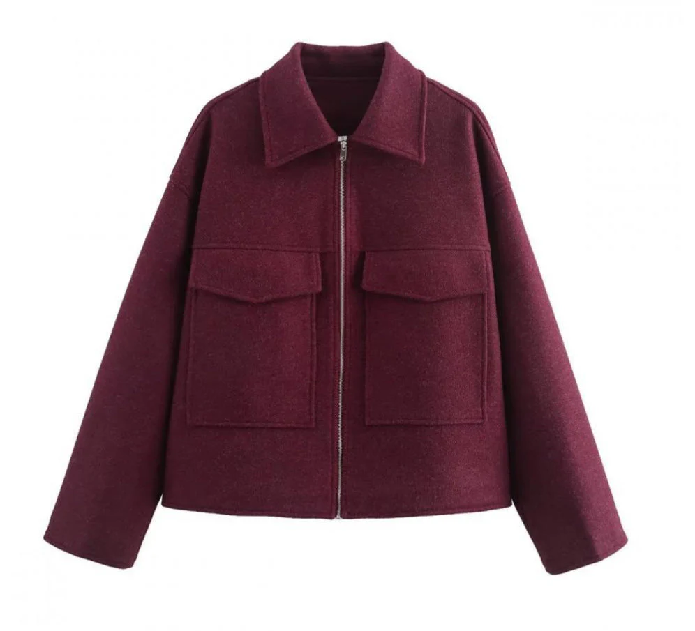 Damen Zeitlose Fleecejacke mit Aufgesetzten Taschen und Modernem Schnitt Heidi-Mode - Image 6