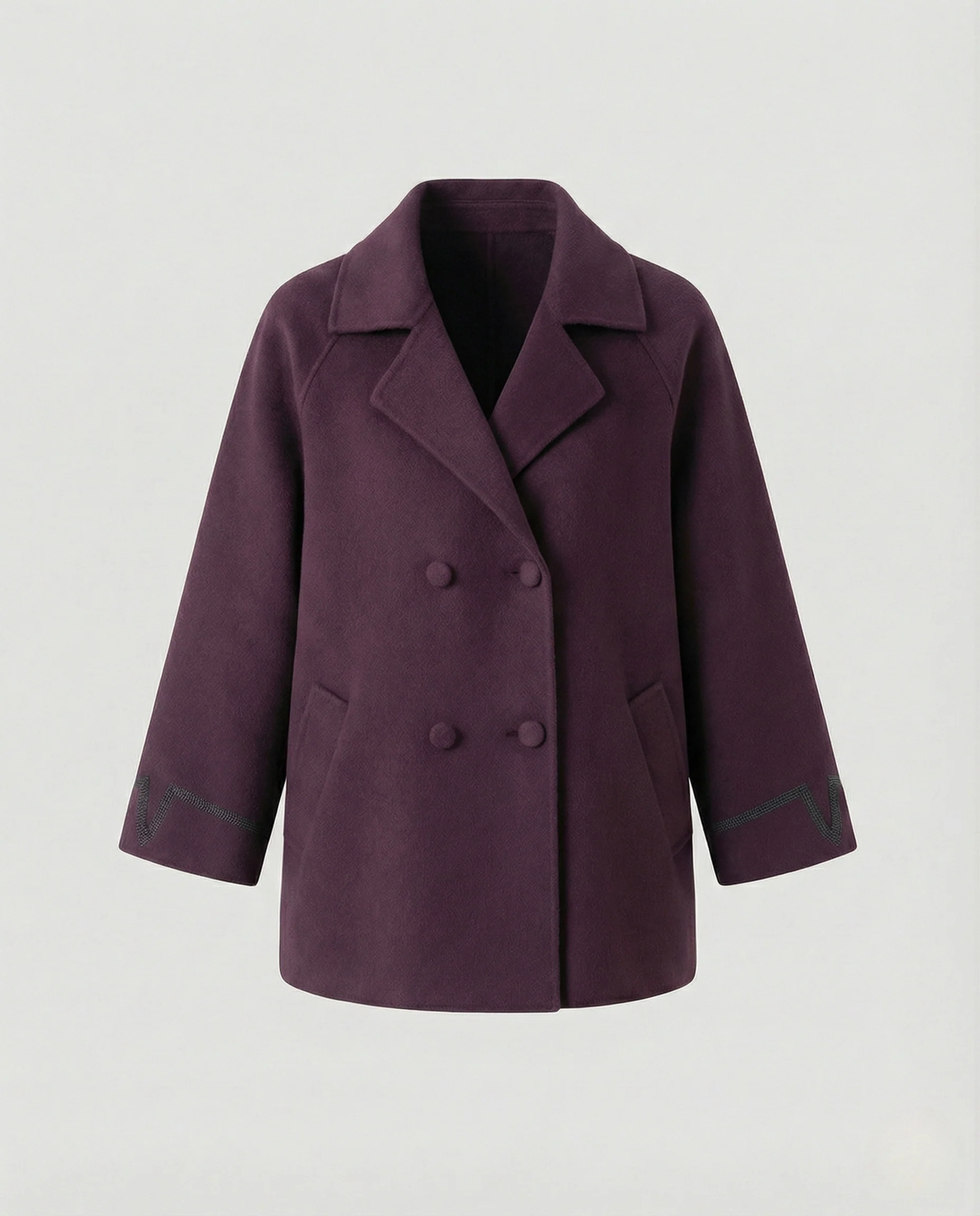 Damen Zopfstrick Pullover Damen kurze Doppelreiher Strickjacke mit Reverskragen und Kordelzug in hochwertiger Schurwollmischung Heidi Mode - Image 10