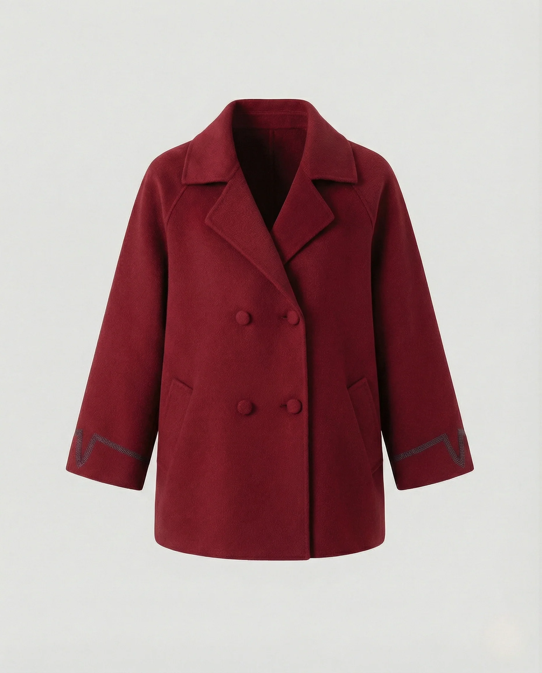 Damen Zopfstrick Pullover Damen kurze Doppelreiher Strickjacke mit Reverskragen und Kordelzug in hochwertiger Schurwollmischung Heidi Mode - Image 6