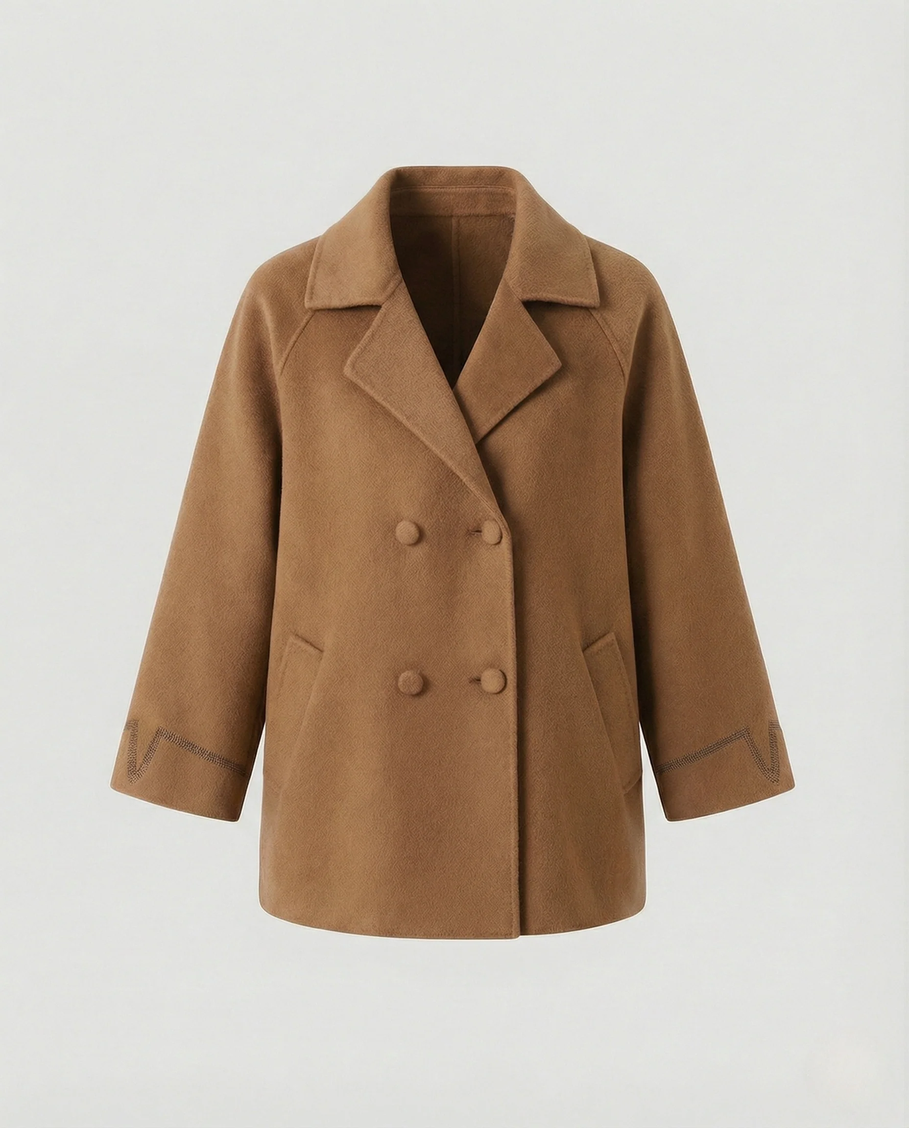 Damen Zopfstrick Pullover Damen kurze Doppelreiher Strickjacke mit Reverskragen und Kordelzug in hochwertiger Schurwollmischung Heidi Mode - Image 7