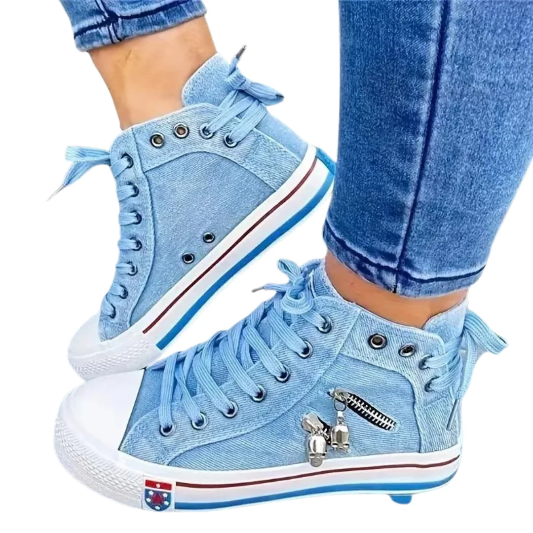 Damen Denim Hi-Top Sneakers Heidi Mode - Image 6