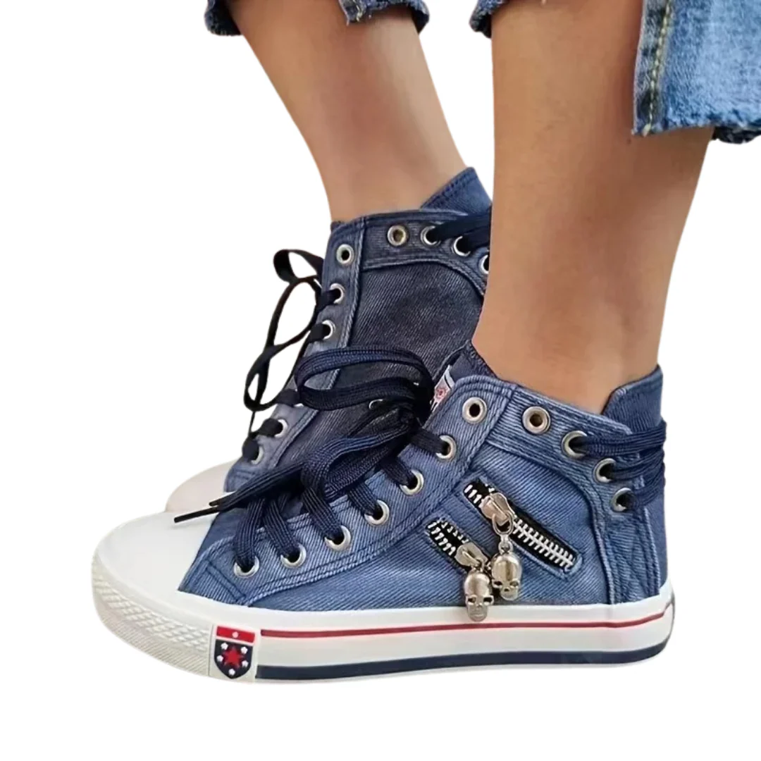 Damen Denim Hi-Top Sneakers Heidi Mode - Image 7