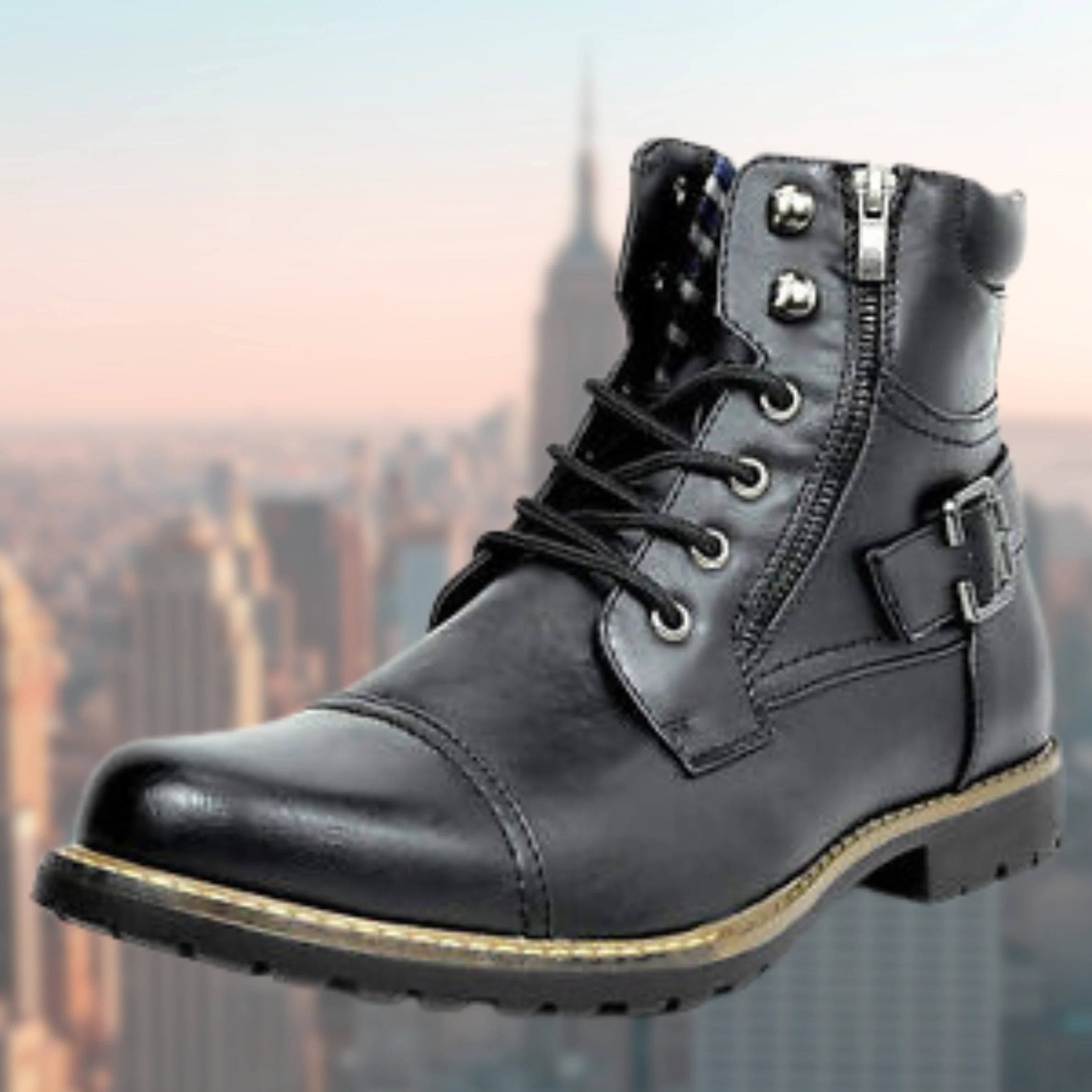 Leder-Motorradstiefel für Männer Heidi Mode - Image 2