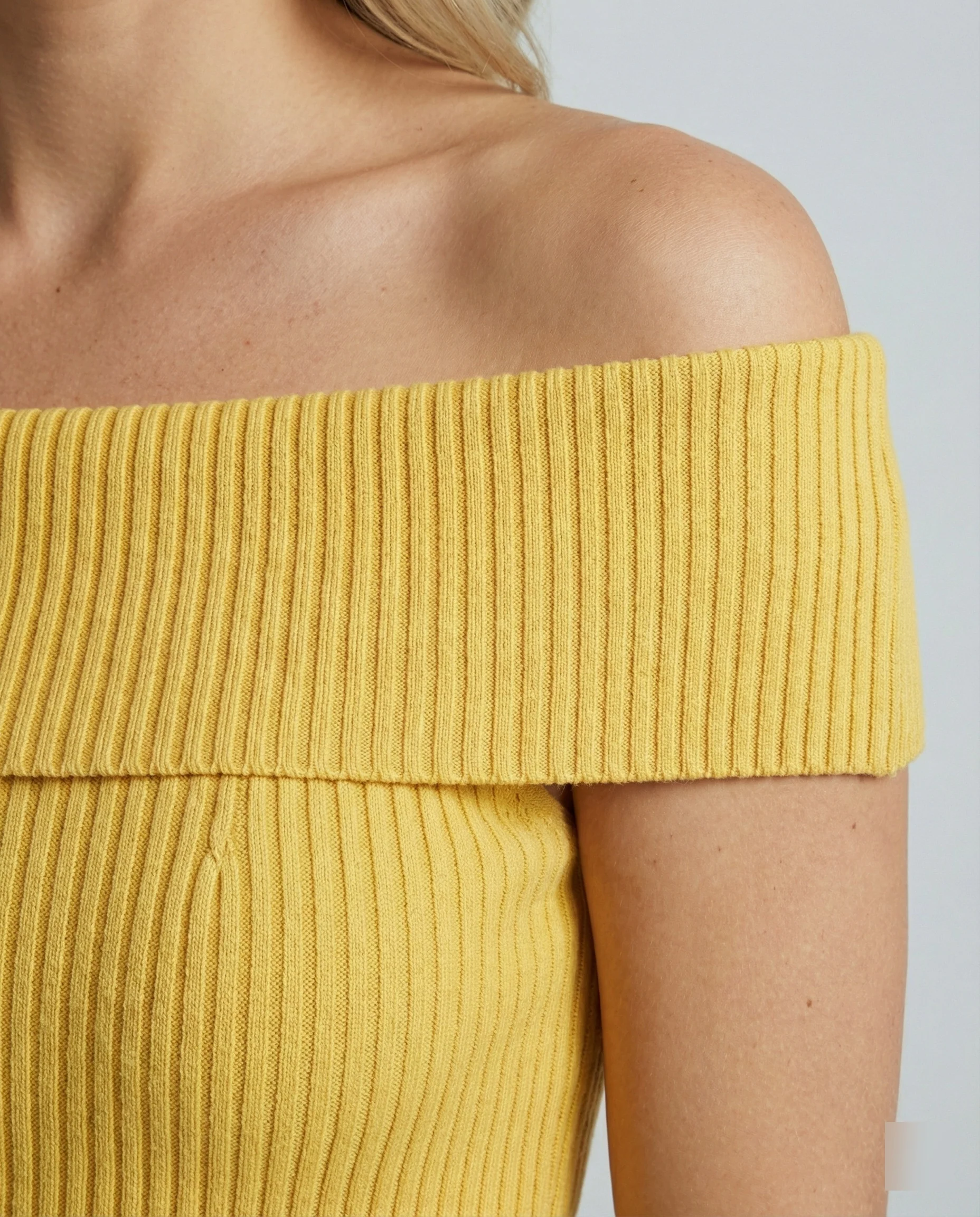 Ein-Schulter Strickoberteil Kurzarm Damen Sommer Top Dopamine Style - Image 2