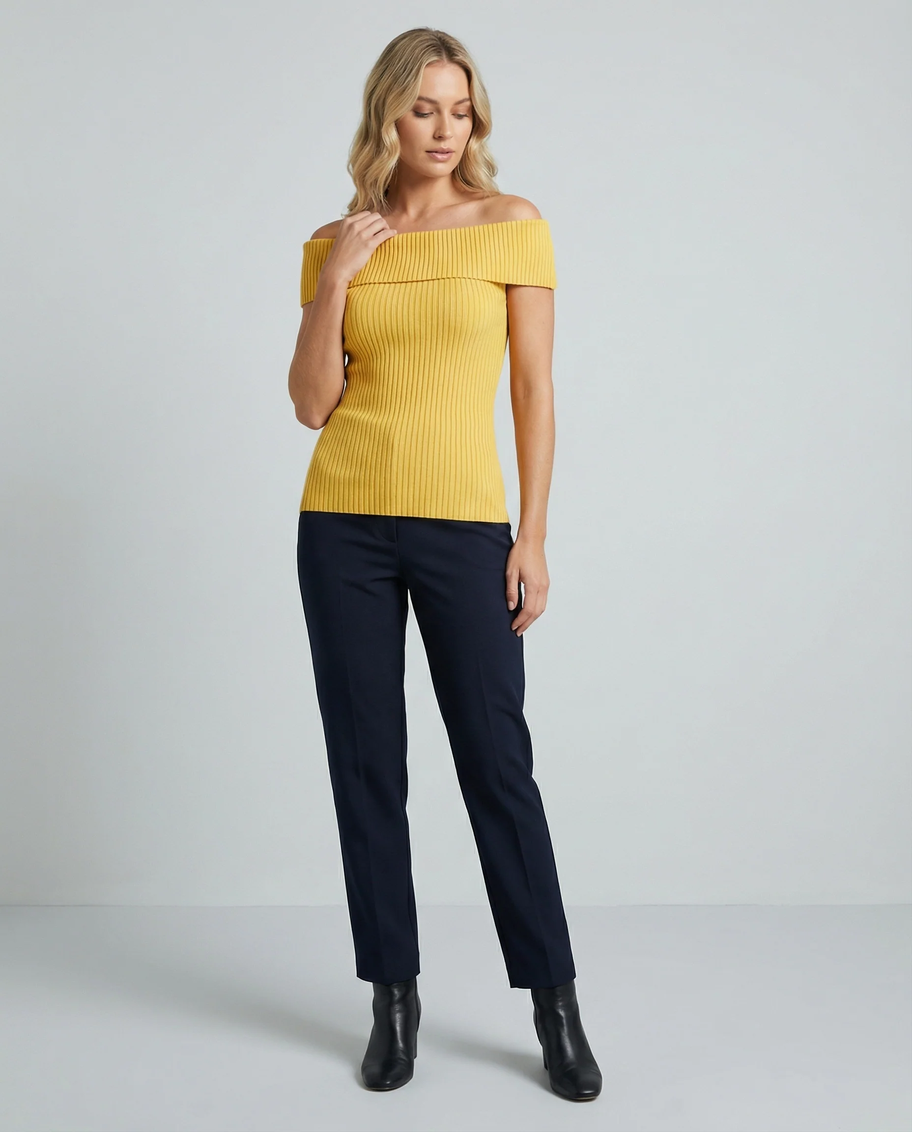 Ein-Schulter Strickoberteil Kurzarm Damen Sommer Top Dopamine Style - Image 3