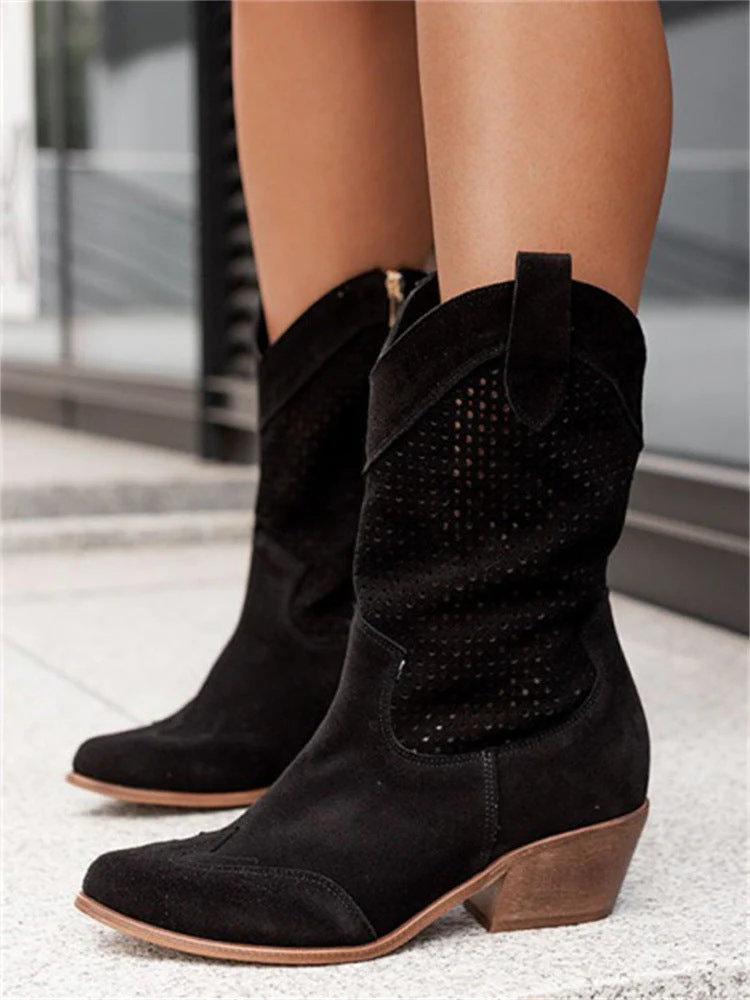 Elegante Niedrig Geschnittene Stiefel Heidi Mode - Image 4
