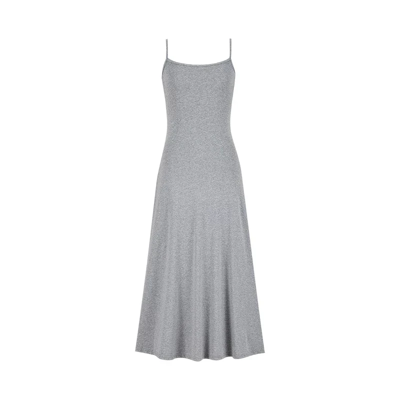 Elegantes Trägerkleid Slimming Baumwolle Maxikleid Damen Sommer - Image 8