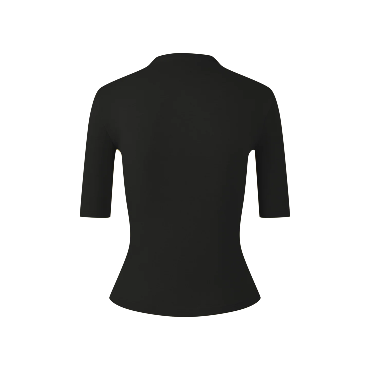Enganliegendes Damen T-Shirt mit Merinowolle und Stehkragen für den Sommer - Image 9