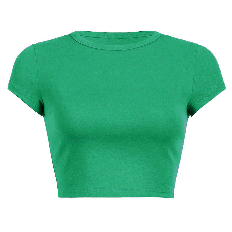 Damen Cropped Classic Fit T-Shirt Heidi-Mode - Image 6