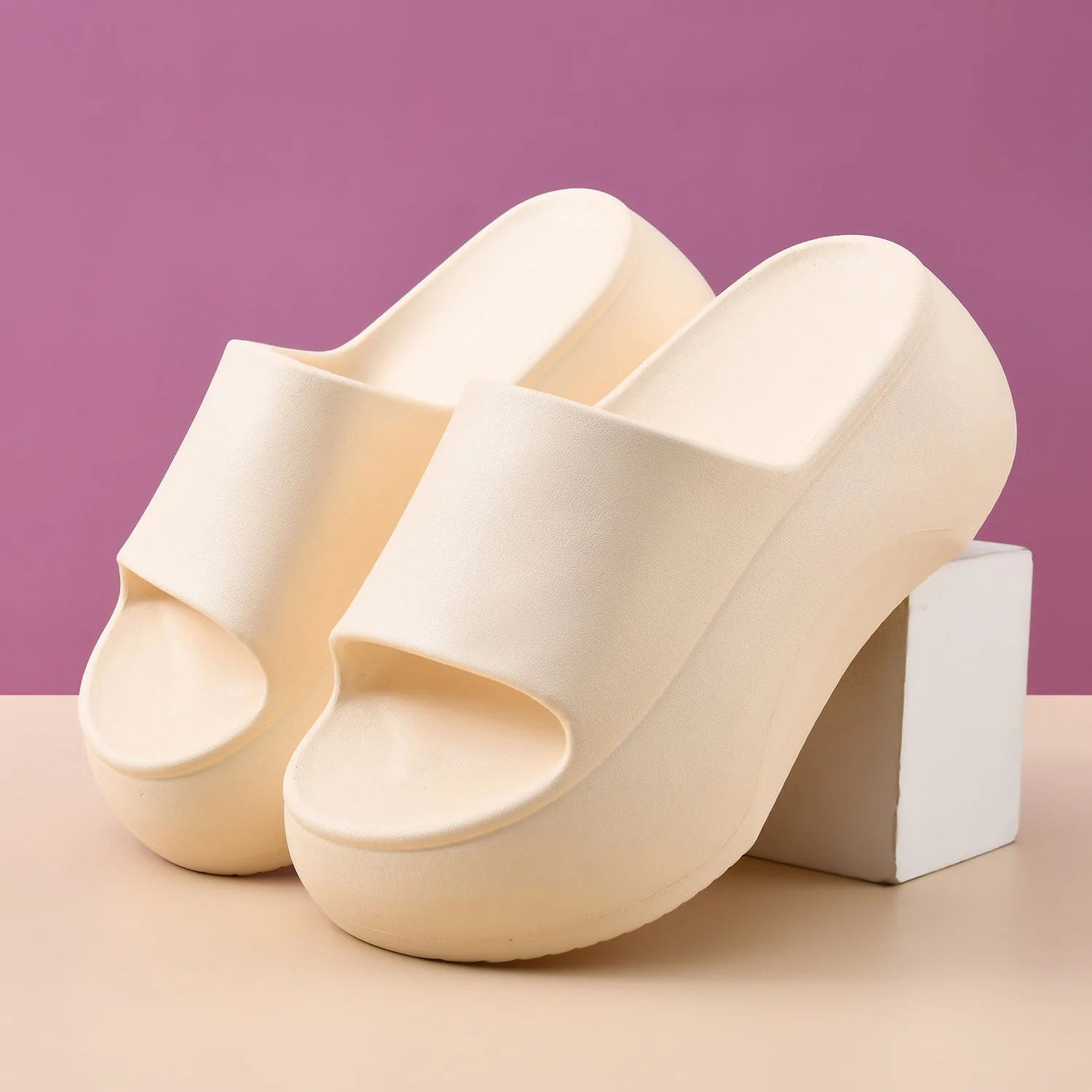 Femme Erhöhte Plattform Rutschsandalen Heidi-Mode - Image 2