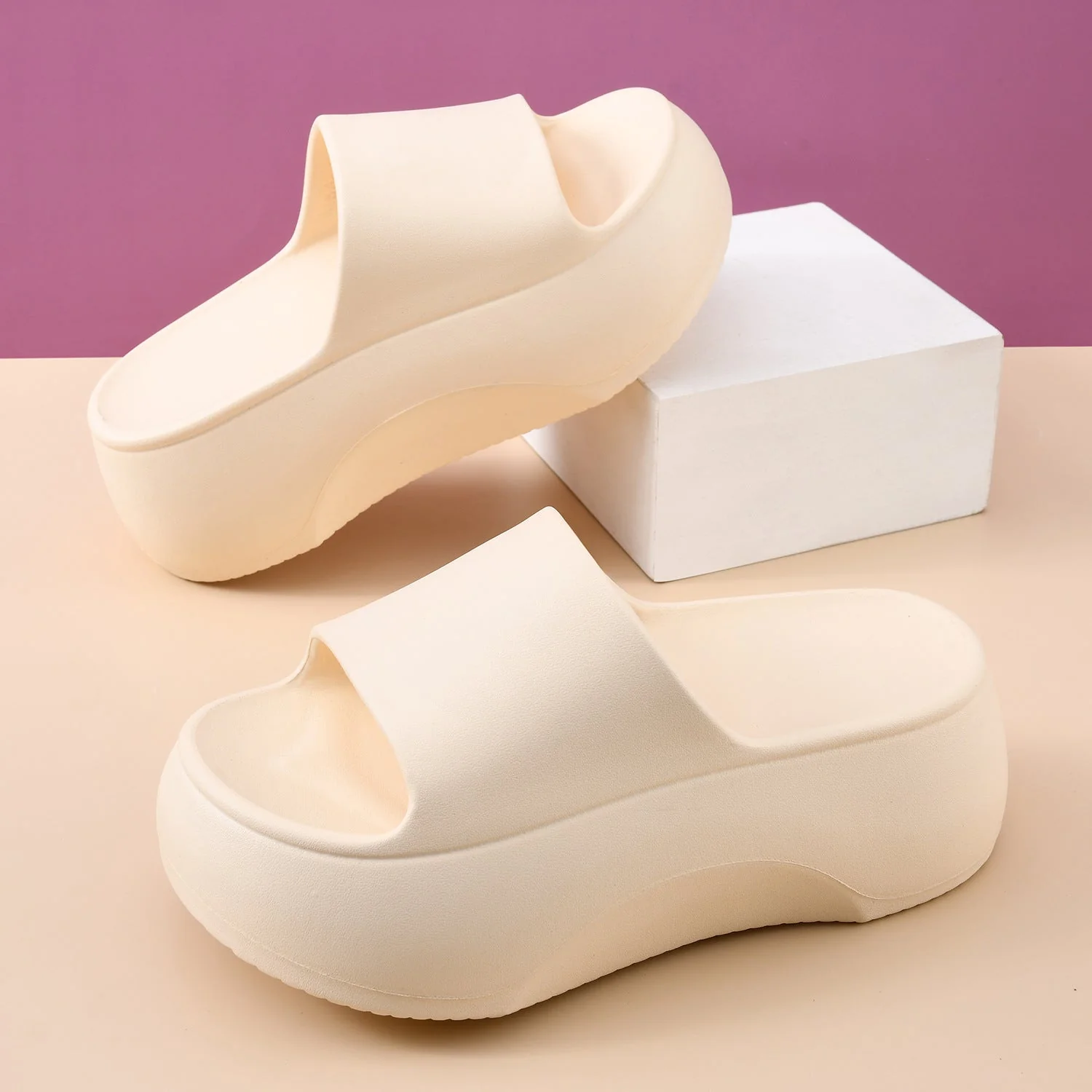 Femme Erhöhte Plattform Rutschsandalen Heidi-Mode - Image 9