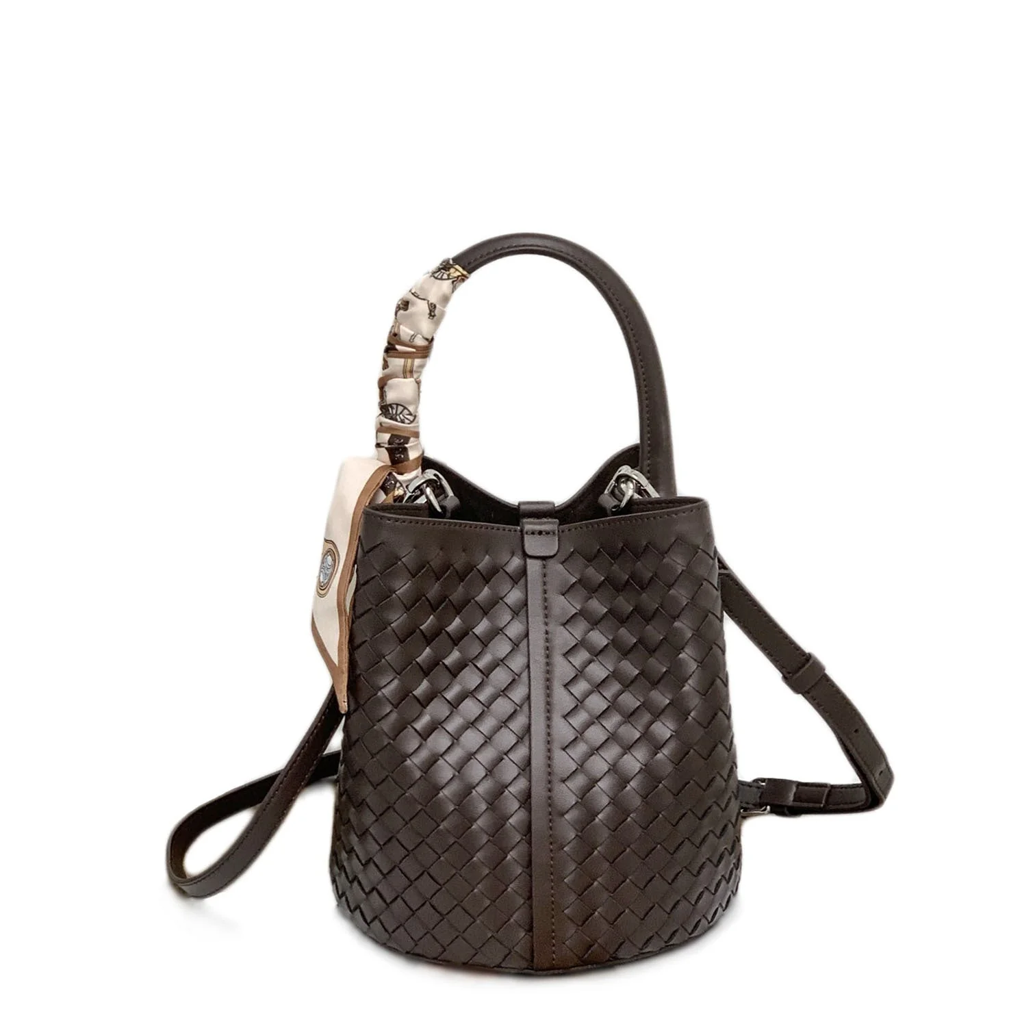 Frau Handgefertigte Geflochtene Bucket Bag Heidi-Mode