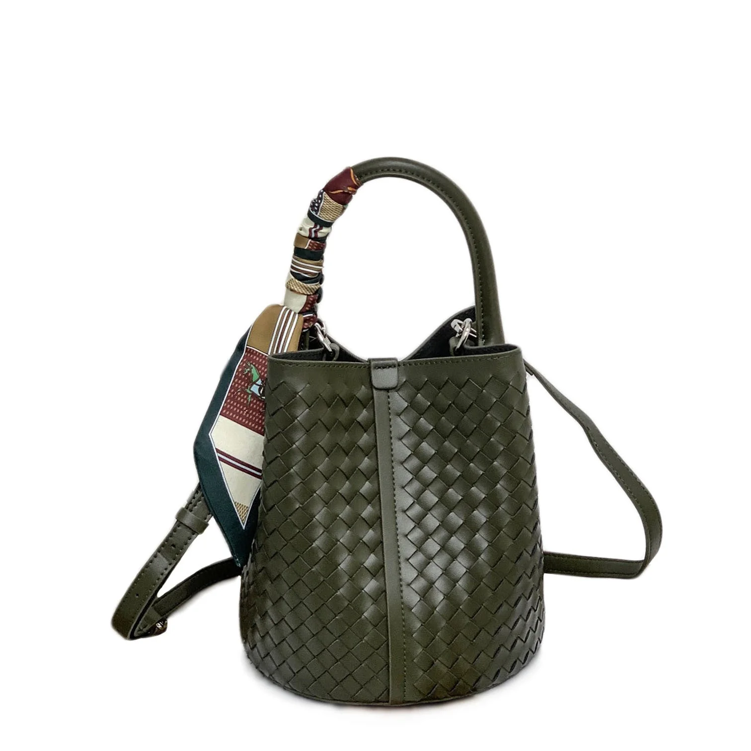 Frau Handgefertigte Geflochtene Bucket Bag Heidi-Mode - Image 7