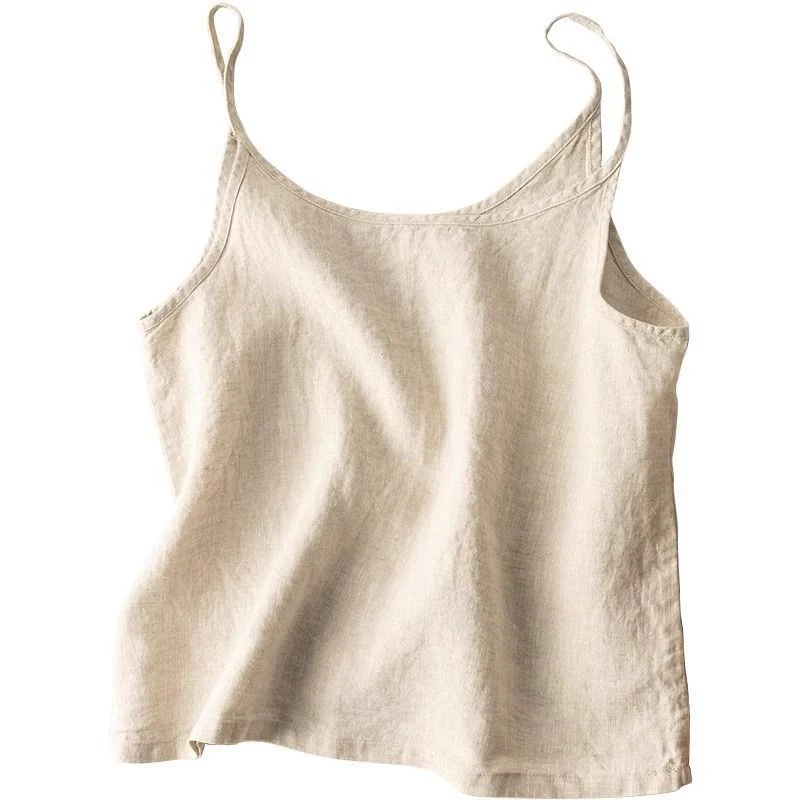 Damen Leichtes Leinen-Camisole-Top Heidi-Mode - Image 5