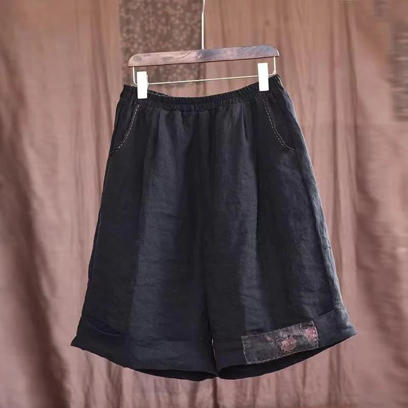Damen Relaxed Fit Leinen Cargo Shorts mit Stilvollen Details Heidi-Mode - Image 9