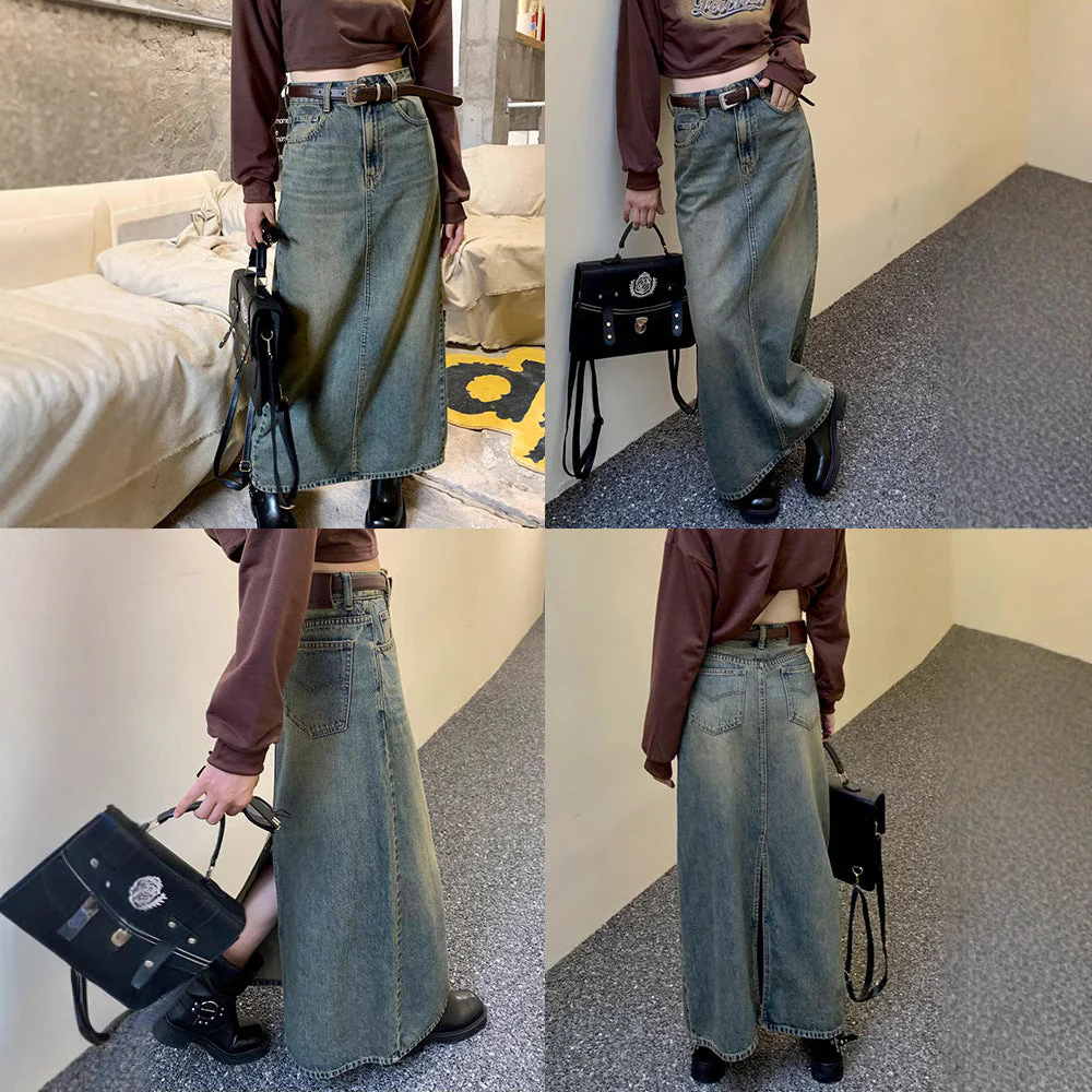 Damen Maxi Denim Rock Heidi-Mode - Image 3