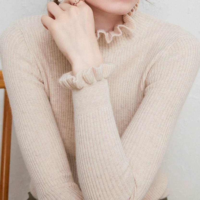 Heidi-Mode | Rollkragen-Strickpullover mit zarten Rüschendetails - Image 12