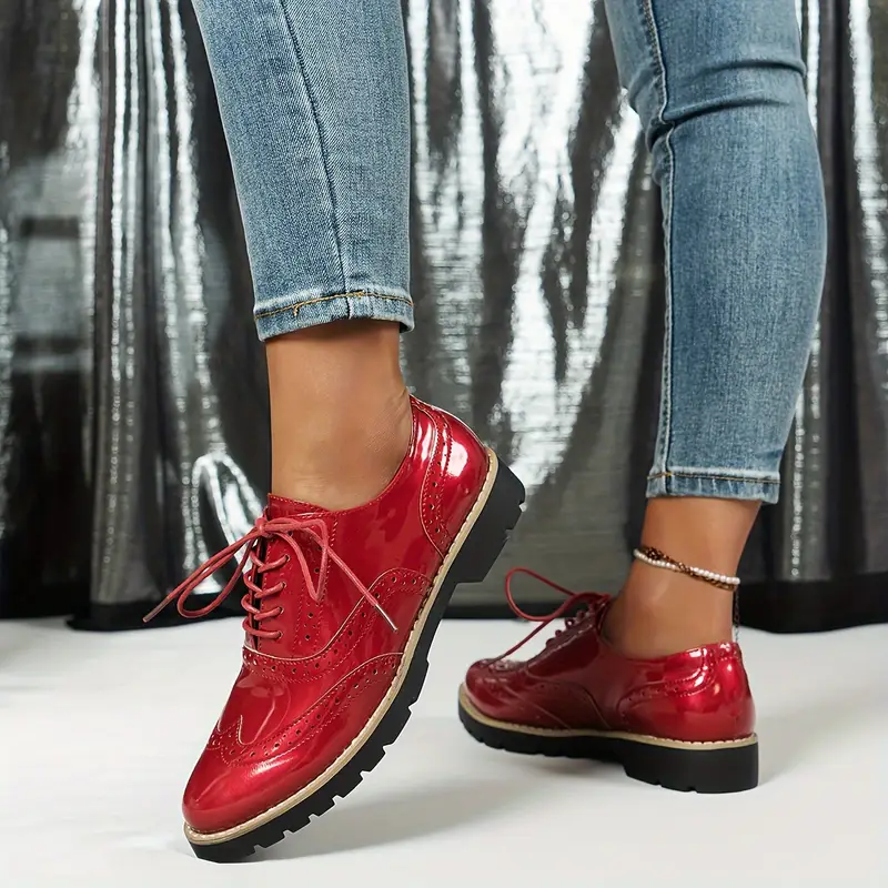 Glänzende Lederschuhe Heidi Mode - Image 8