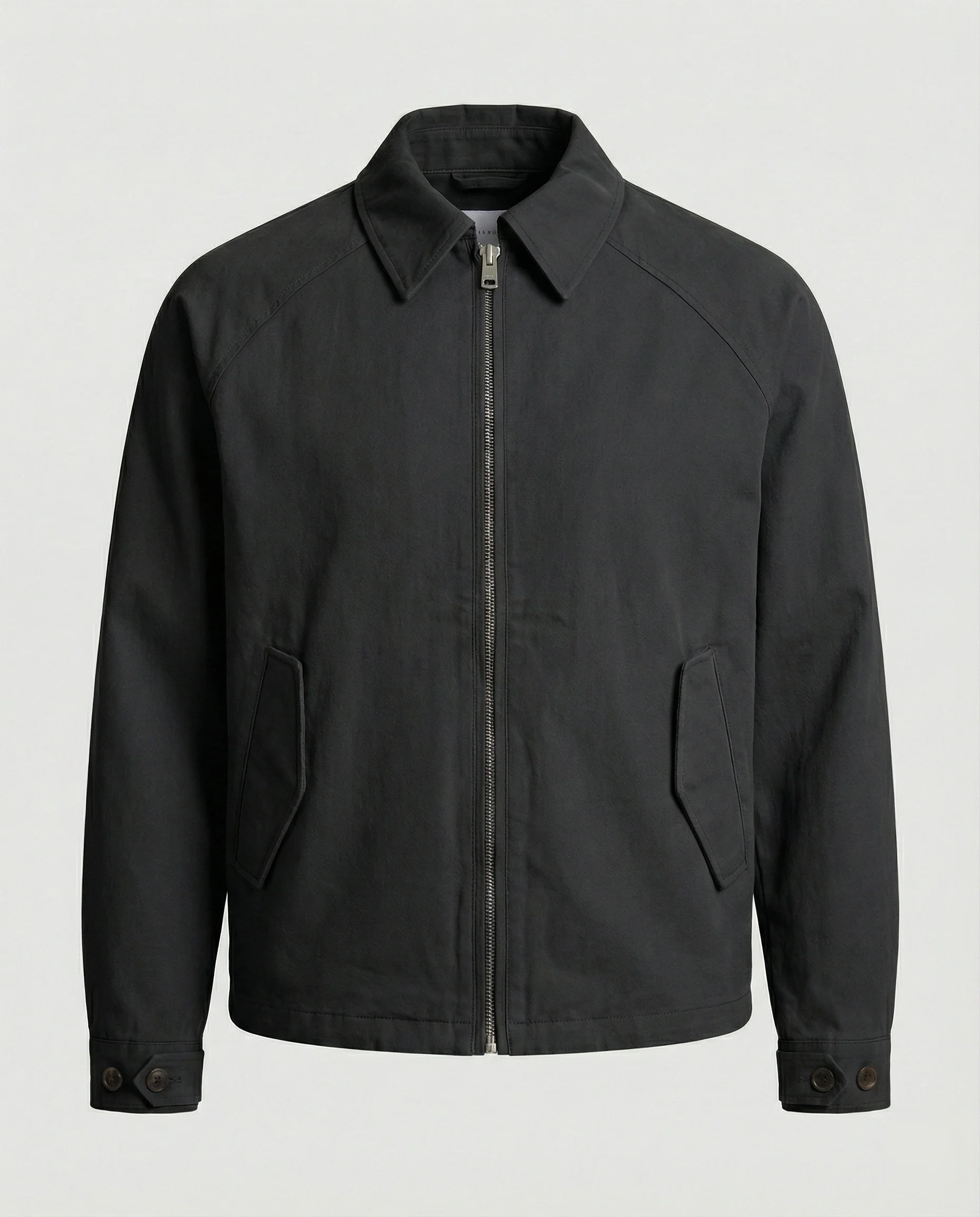 Graue Cleanfit Retro Herrenjacke mit Schulterpolstern und Reverskragen - Image 6