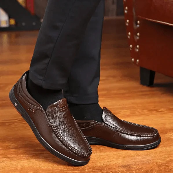 Herren Echtleder Schlupfschuhe Heidi Mode - Image 2